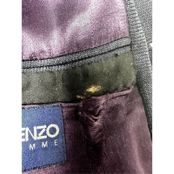 Kenzo Wool Blend Men’s Blazer Gray-Blue Made in Italy Size 48 See Description - Picture 14 of 14